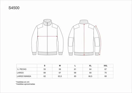Chaqueta de cremallera con refuerzos Gris