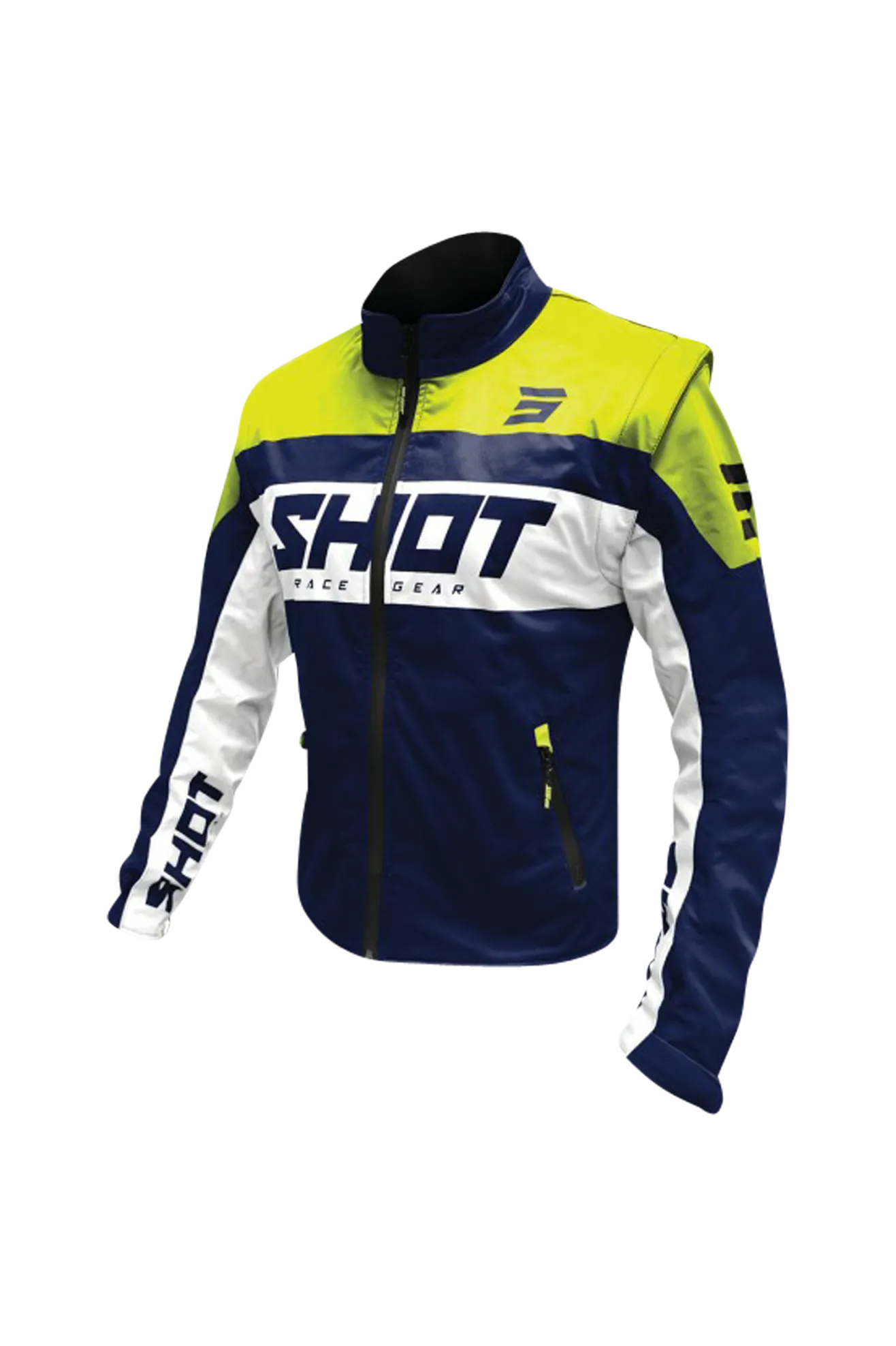 CHAQUETA DE ENDURO SHOT LITE 3.0 AZUL MARINOAMARILLO NEóN