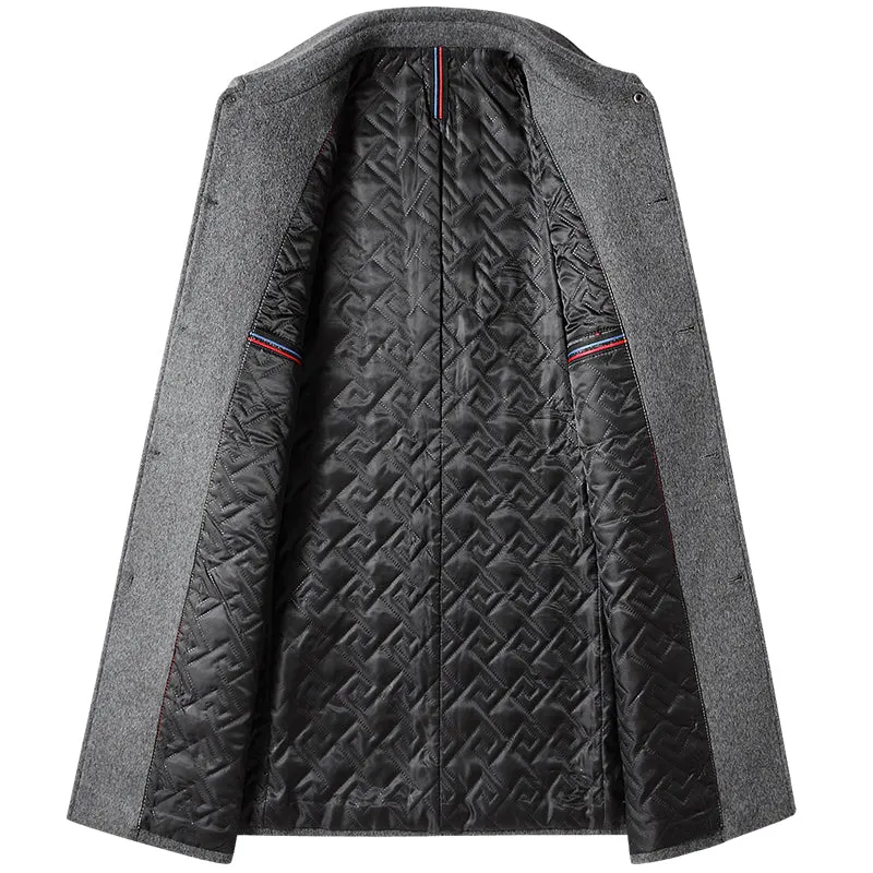 Chaqueta De Lana Con Cuello Para Hombre