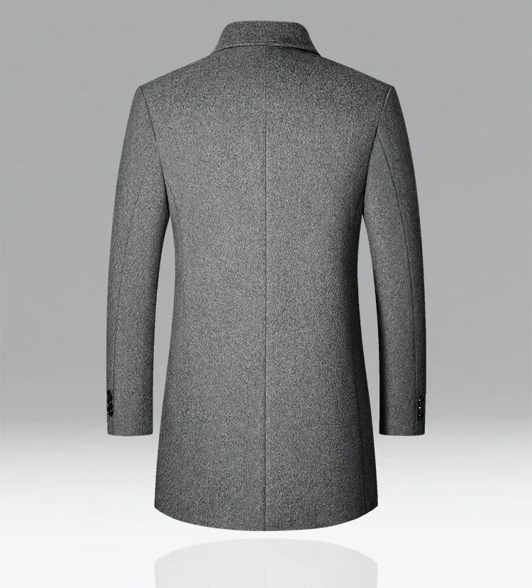 Chaqueta De Lana Con Cuello Para Hombre