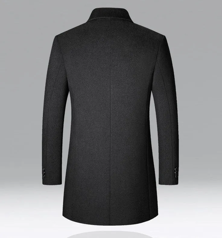 Chaqueta De Lana Con Cuello Para Hombre