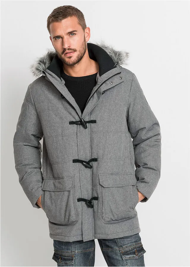 Chaqueta funcional con guateado Gris jaspeado