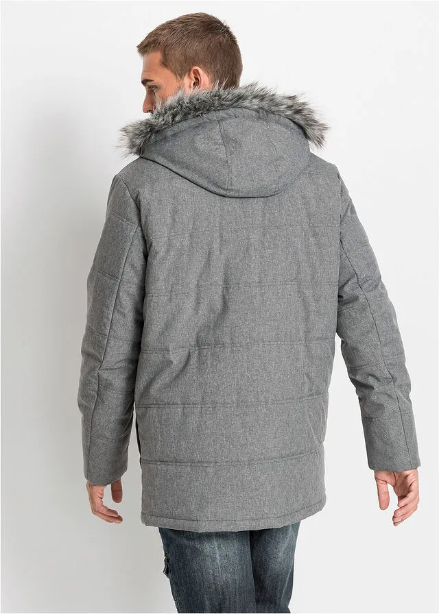 Chaqueta funcional con guateado Gris jaspeado