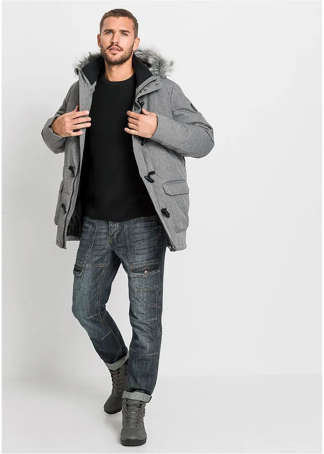 Chaqueta funcional con guateado Gris jaspeado