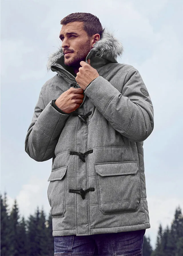 Chaqueta funcional con guateado Gris jaspeado