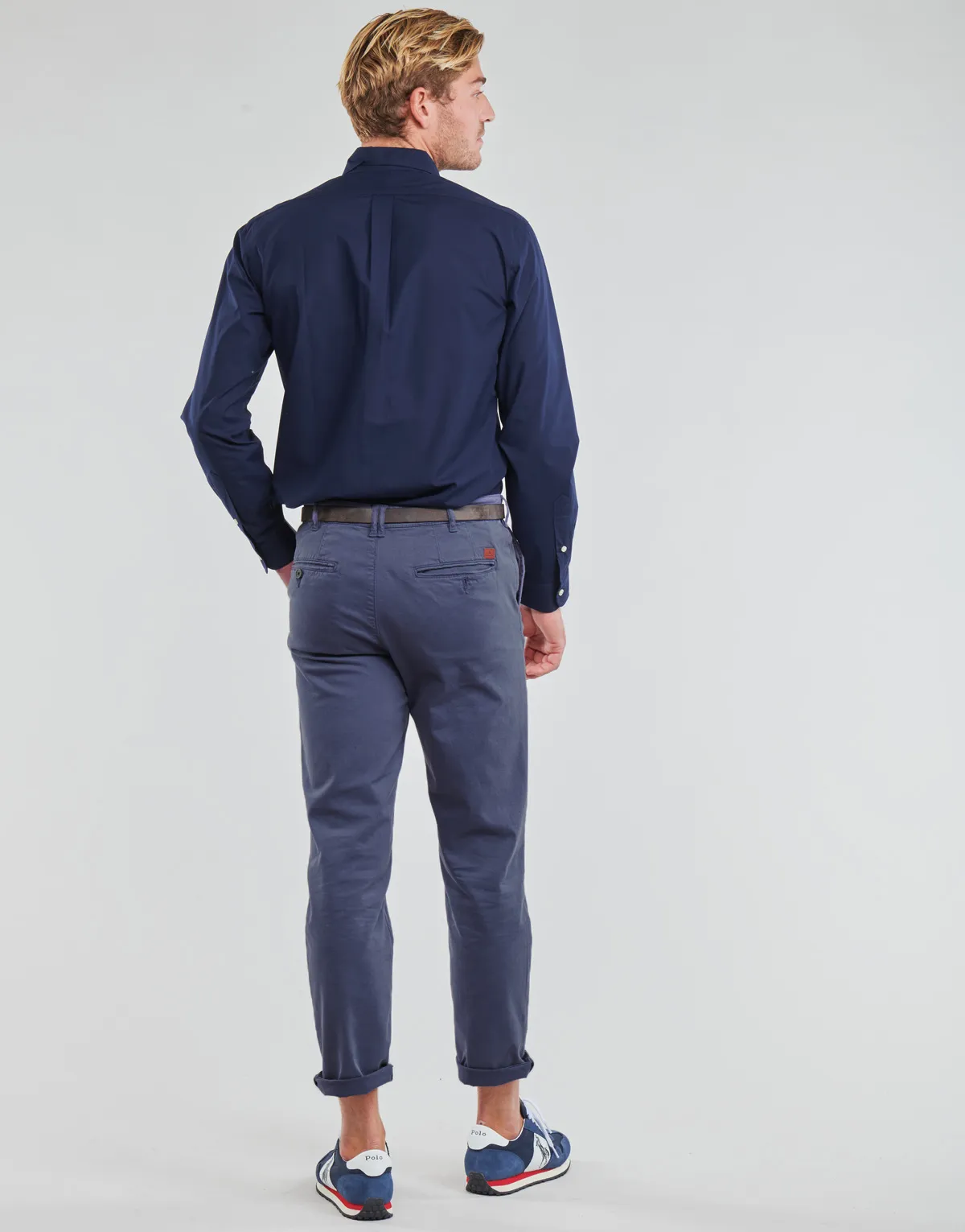 CHEMISE AJUSTEE EN POPLINE DE COTON COL BOUTONNE  LOGO PONY PLAY