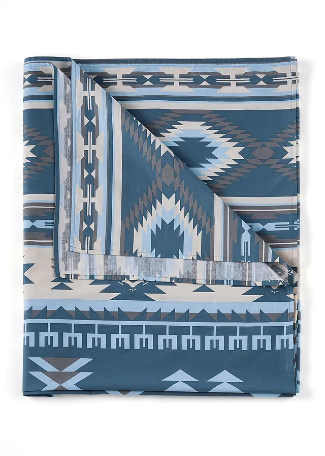 Colcha con diseño étnico Azul