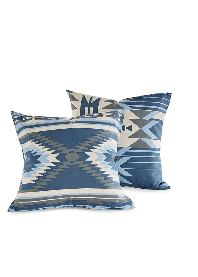 Colcha con diseño étnico Azul
