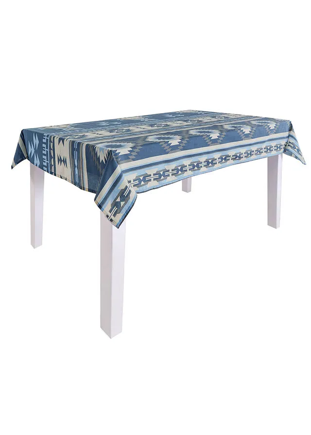 Colcha con diseño étnico Azul