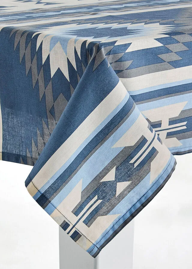 Colcha con diseño étnico Azul