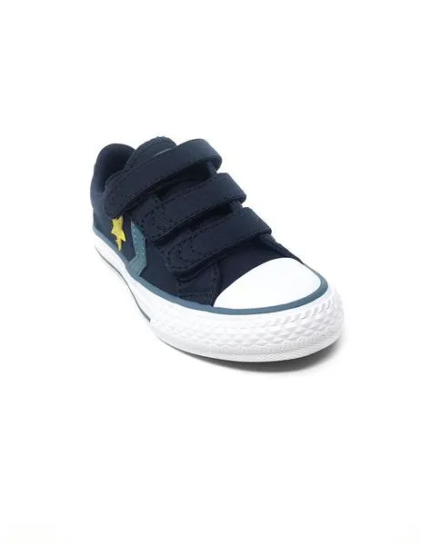 converse azul velcros
