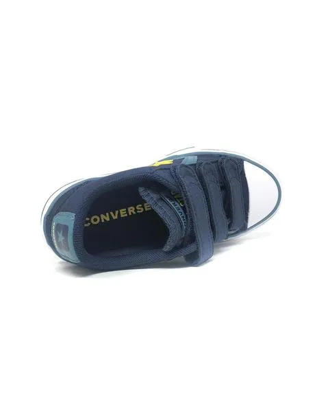 converse azul velcros