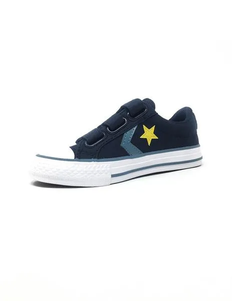 converse azul velcros