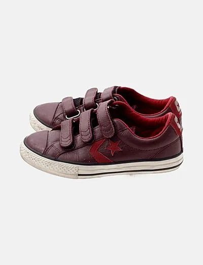 Converse Deportiva granate print estrellas