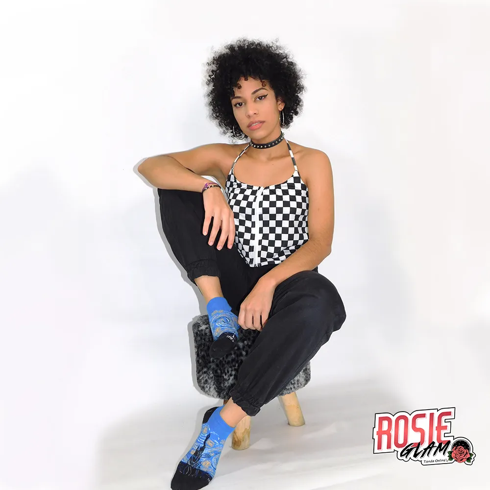 CROP TOP AJEDREZADO  ROSIEGLAM