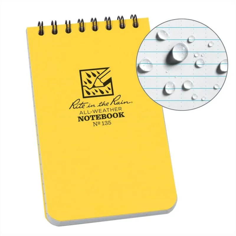 Cuaderno impermeable Rite in The Rain 8x13 cm (Amarillo)