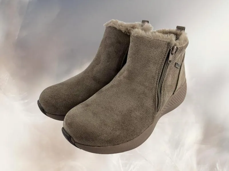 Cutillas | Botines de mujer con cremallera Secotex taupe Ñora