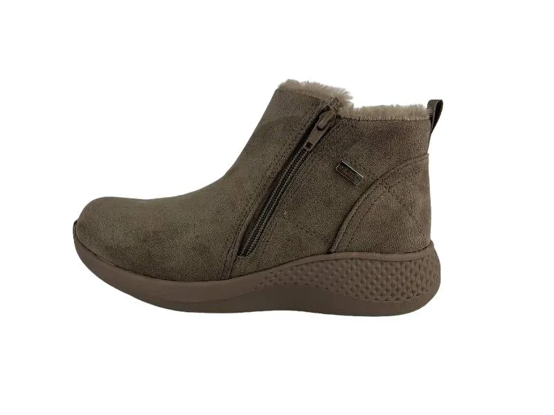 Cutillas | Botines de mujer con cremallera Secotex taupe Ñora