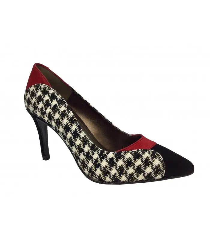 DANIELA SHOES 18621 Ante Rojo Negro