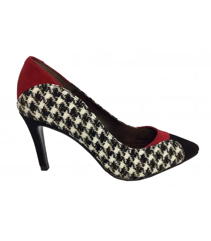 DANIELA SHOES 18621 Ante Rojo Negro