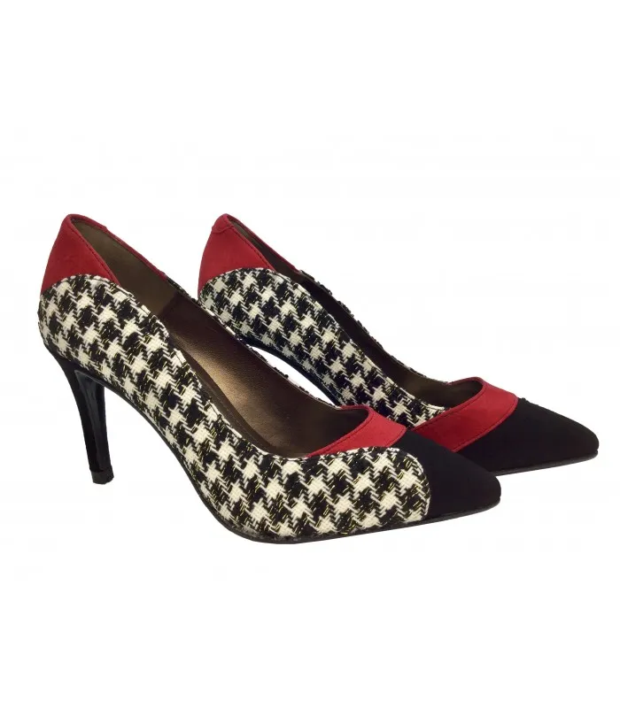 DANIELA SHOES 18621 Ante Rojo Negro