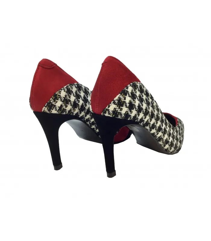 DANIELA SHOES 18621 Ante Rojo Negro