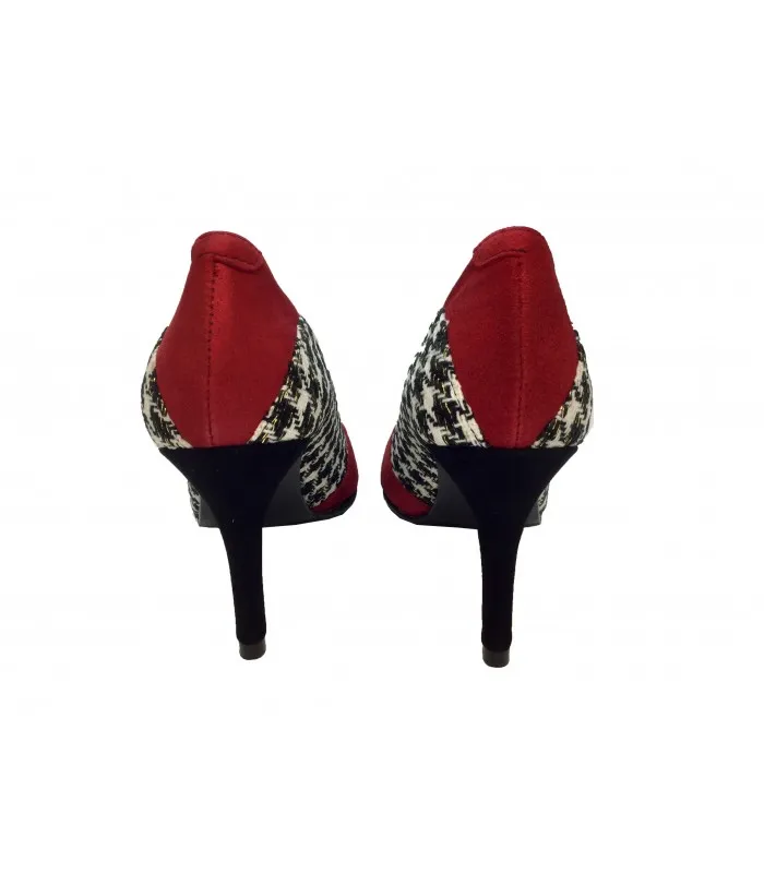 DANIELA SHOES 18621 Ante Rojo Negro
