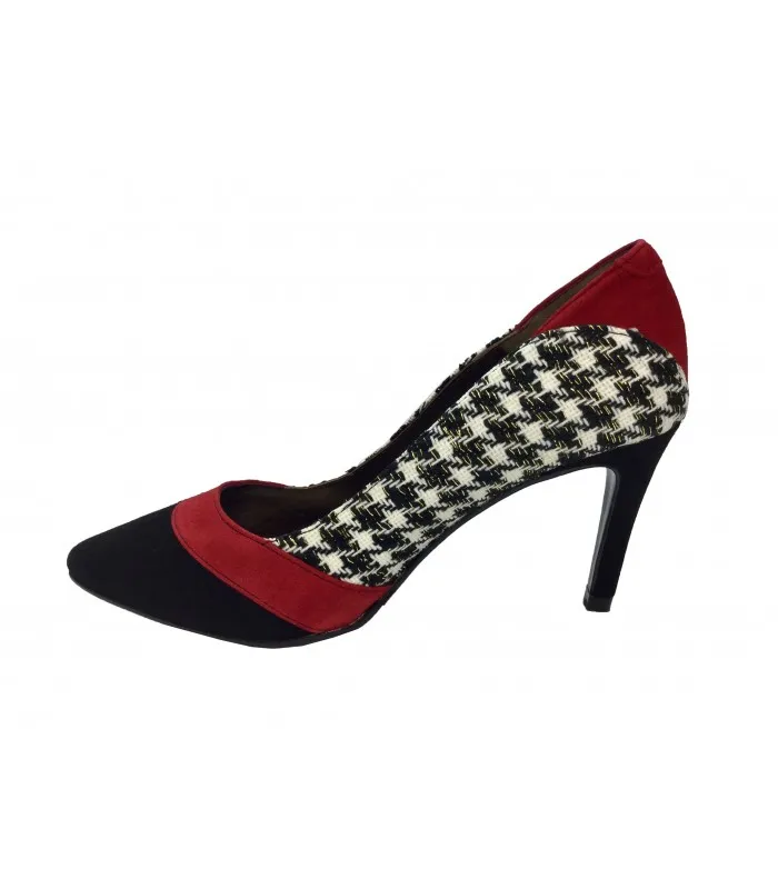 DANIELA SHOES 18621 Ante Rojo Negro