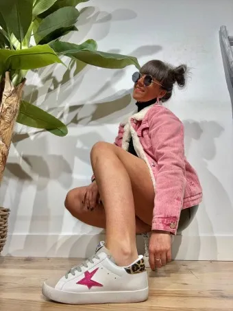 Deportiva Estrella ROADSTAR Blanco/Fucsia