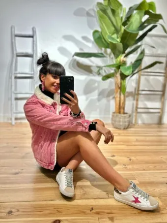 Deportiva Estrella ROADSTAR Blanco/Fucsia