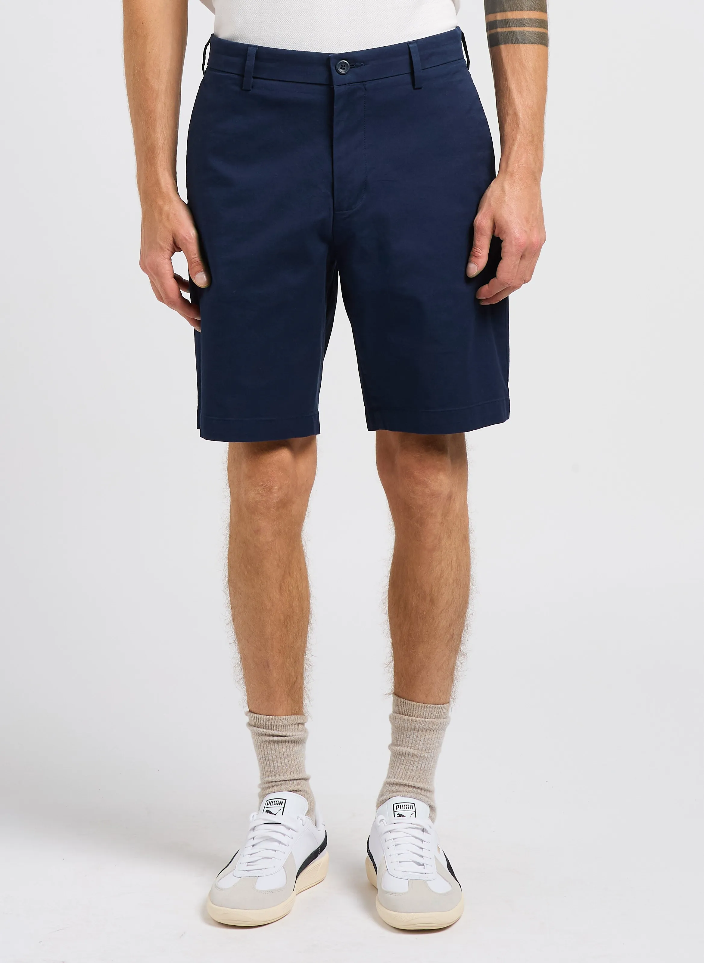 DOCKERS Short chino slim fit de mezcla de algodón en azul