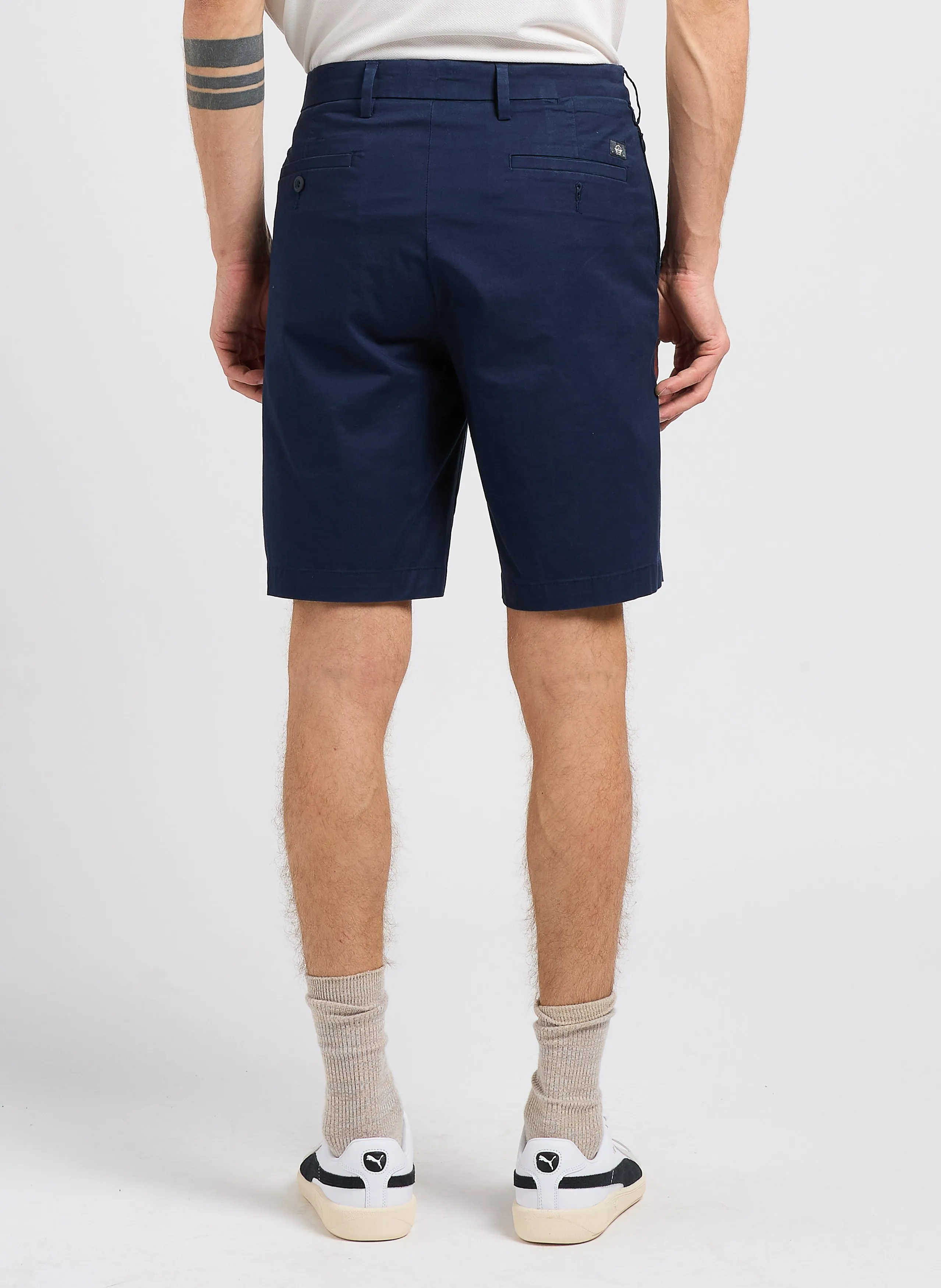 DOCKERS Short chino slim fit de mezcla de algodón en azul