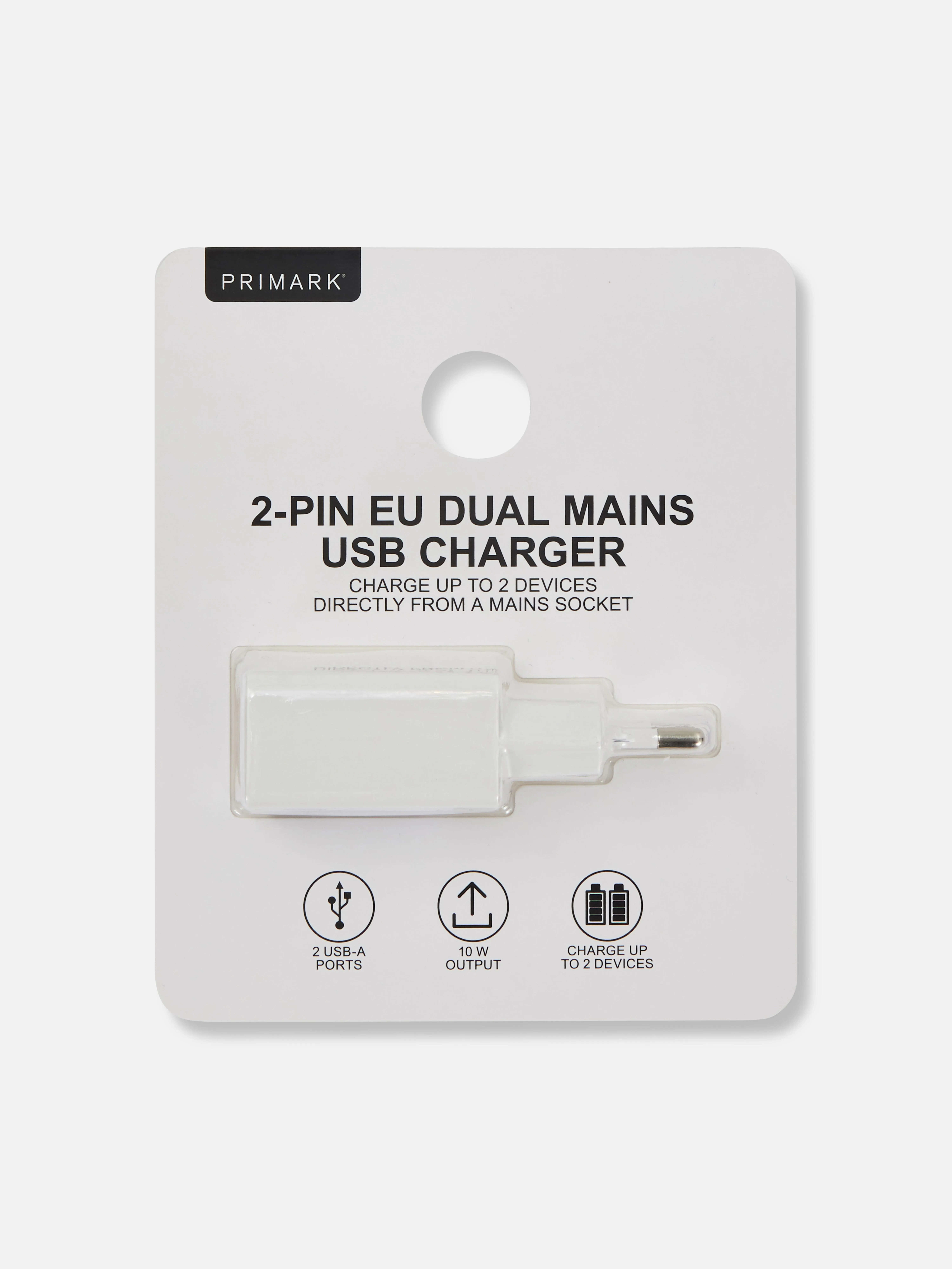 Enchufe USB de dos entradas