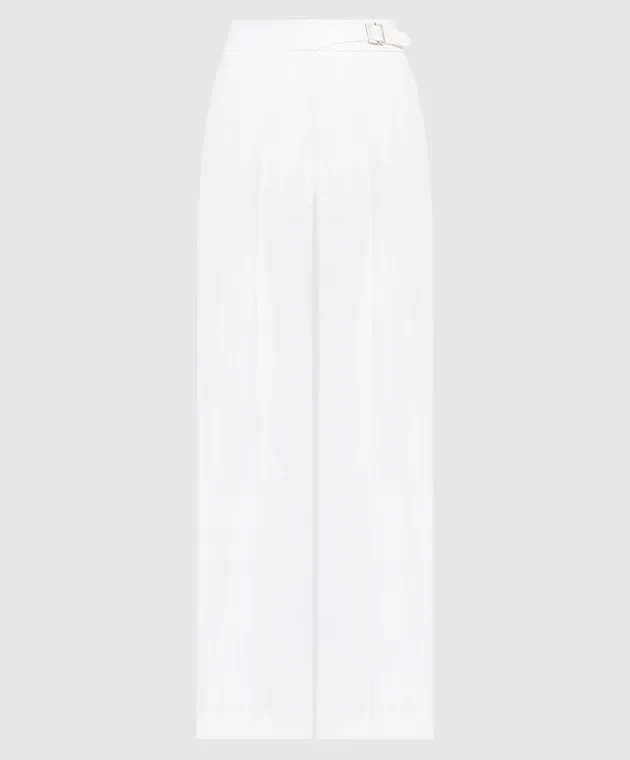 Ermanno Scervino White flared pants with linen