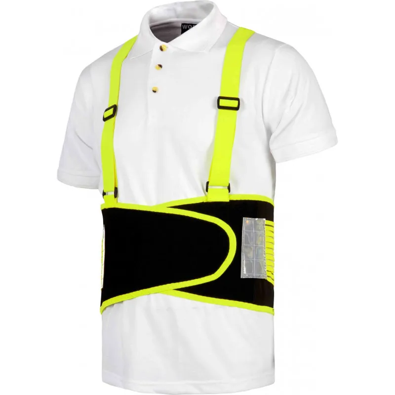 Faja de protección lumbar con tirantes Alta Visibilidad WORKTEAM WFA305