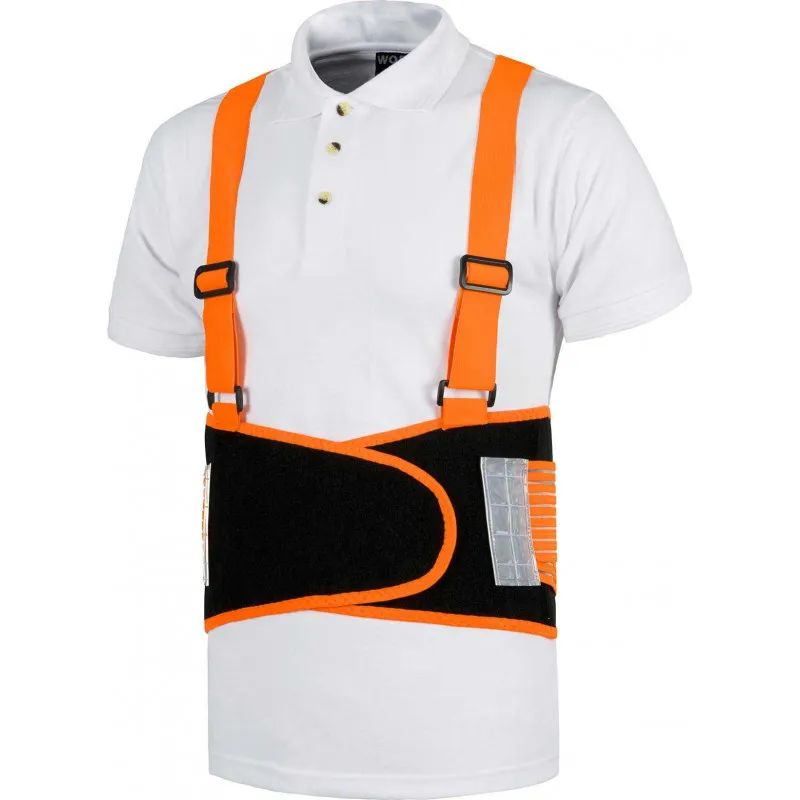 Faja de protección lumbar con tirantes Alta Visibilidad WORKTEAM WFA305