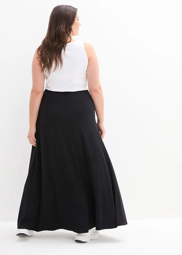 Falda con diseño cruzado Negro