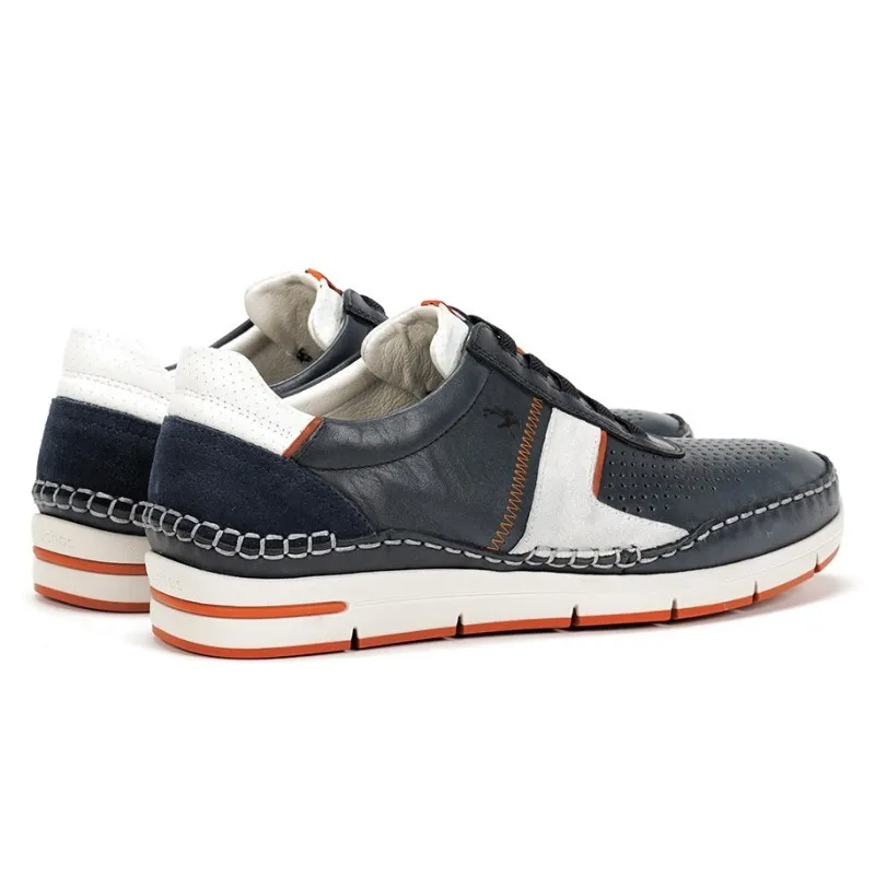 FLUCHOS Yannic F1443 Azul y cuero Deportivo casual elásticos Hombre