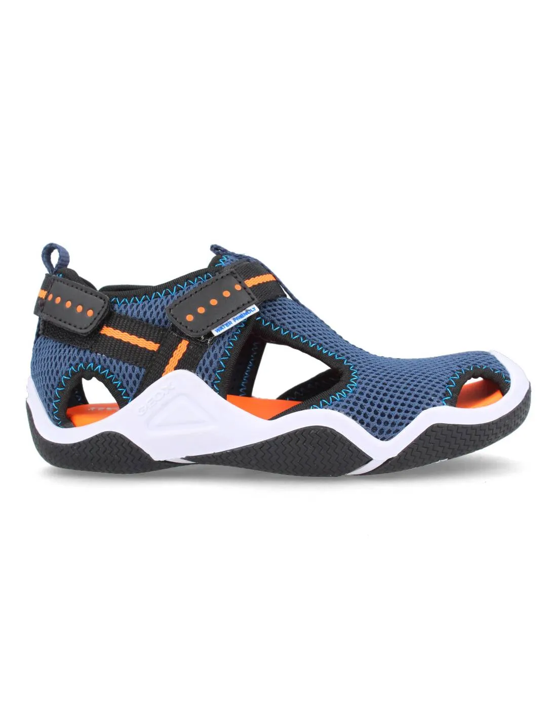 GEOX  SANDALIA WATER FRIENDLY J WADER BOY A NAVY ORANGE