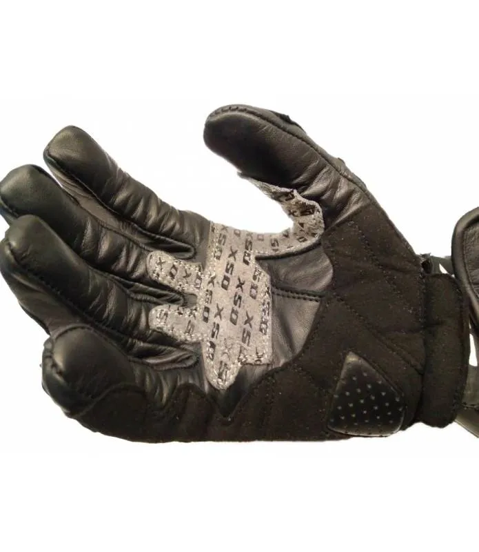 Guantes Moto PIEL Con REFUERZOS OSX Piel y Protecciones Unisex Panda 936 Negro