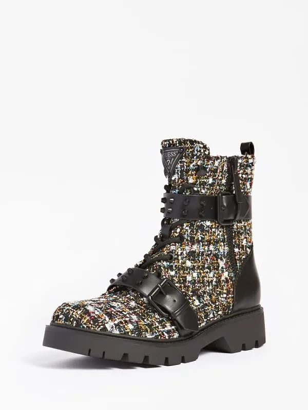 GUESS Rodeta Tweed Combat Boot