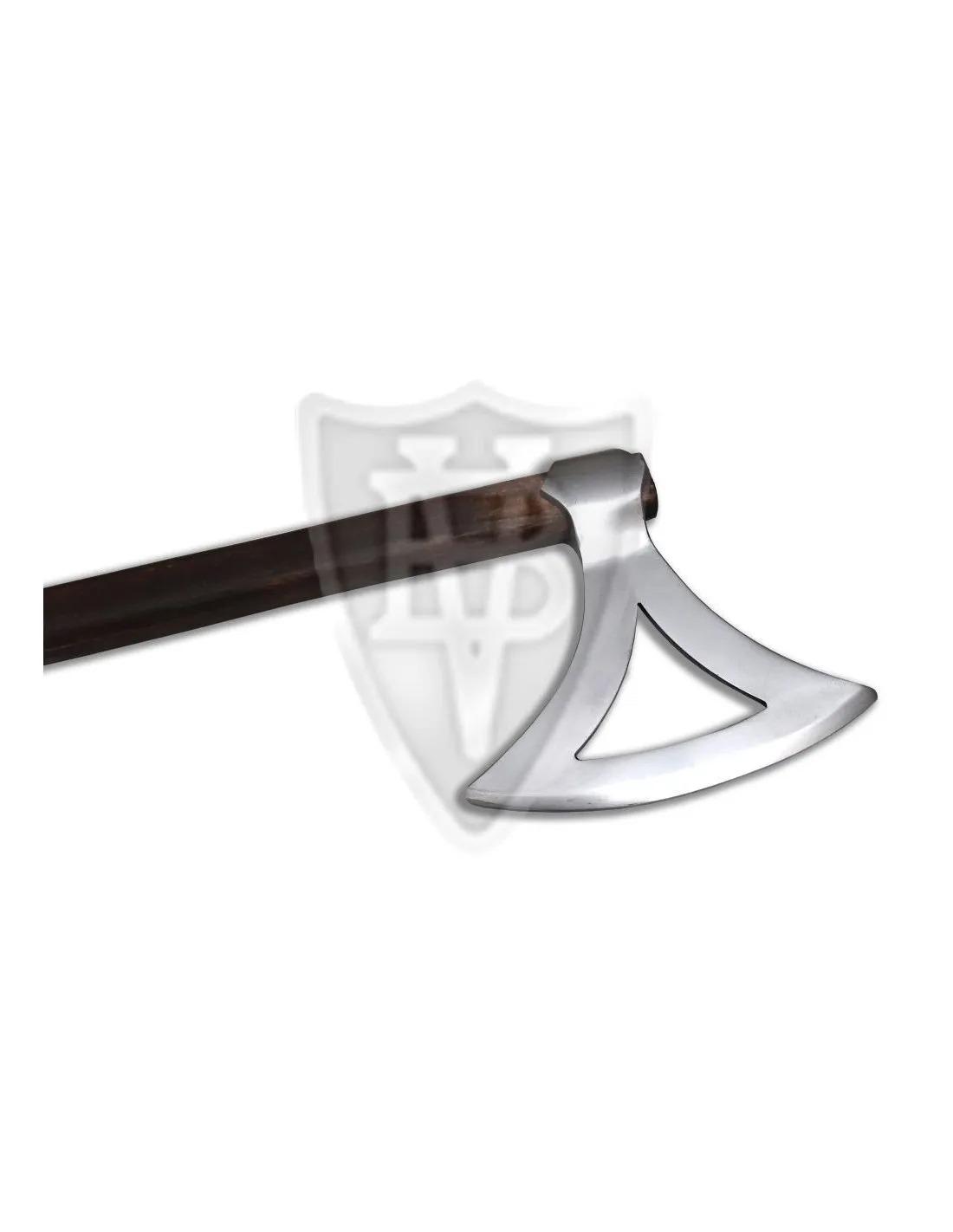 Hacha vikinga funcional con cabeza perforada