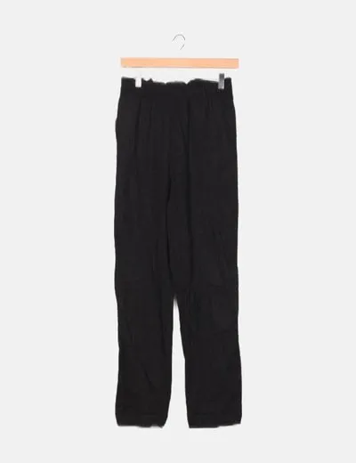 H&M Pantalón baggy negro