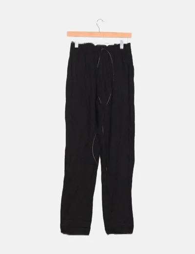 H&M Pantalón baggy negro