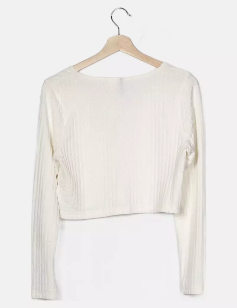 H&M Top texturizada blanca
