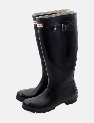 Hunter Bota de agua negra caña alta