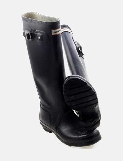 Hunter Bota de agua negra caña alta
