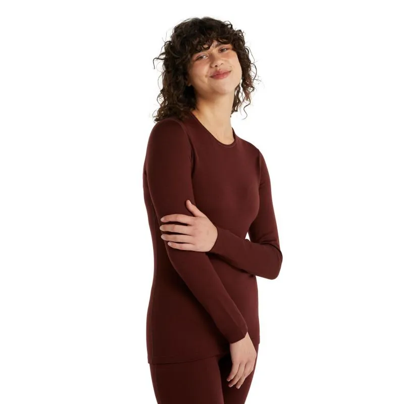 ICEBREAKER Merino 200 Oasis Ls Crewe (Espresso) Ropa interior de mujer