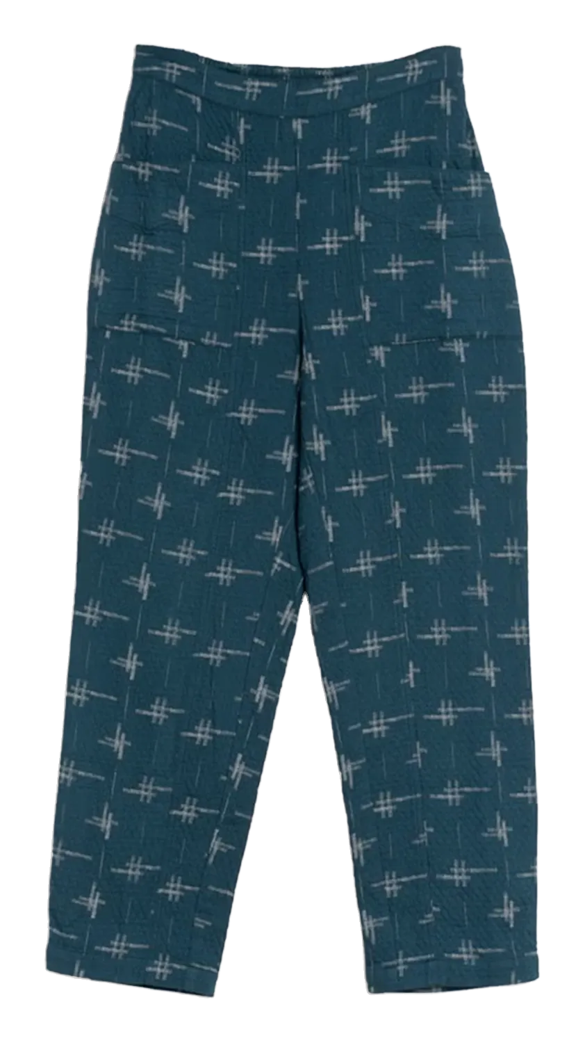 INDI & COLD Pantalón recto de algodón en azul