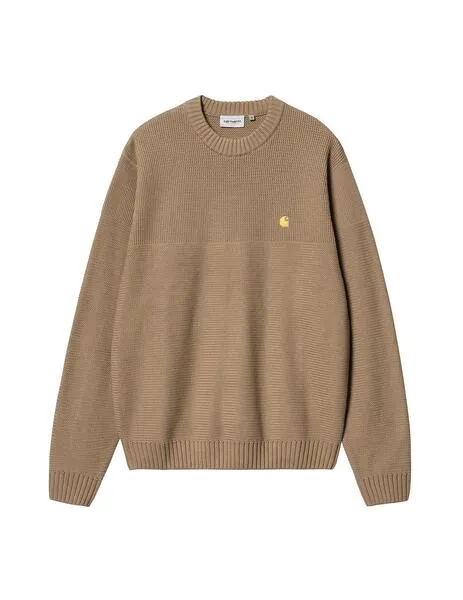 Jersey carhartt wip chane sweater camel de hombre